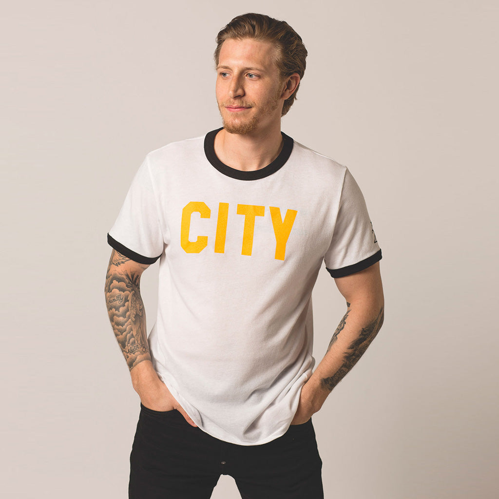 front view on model of CITY tee