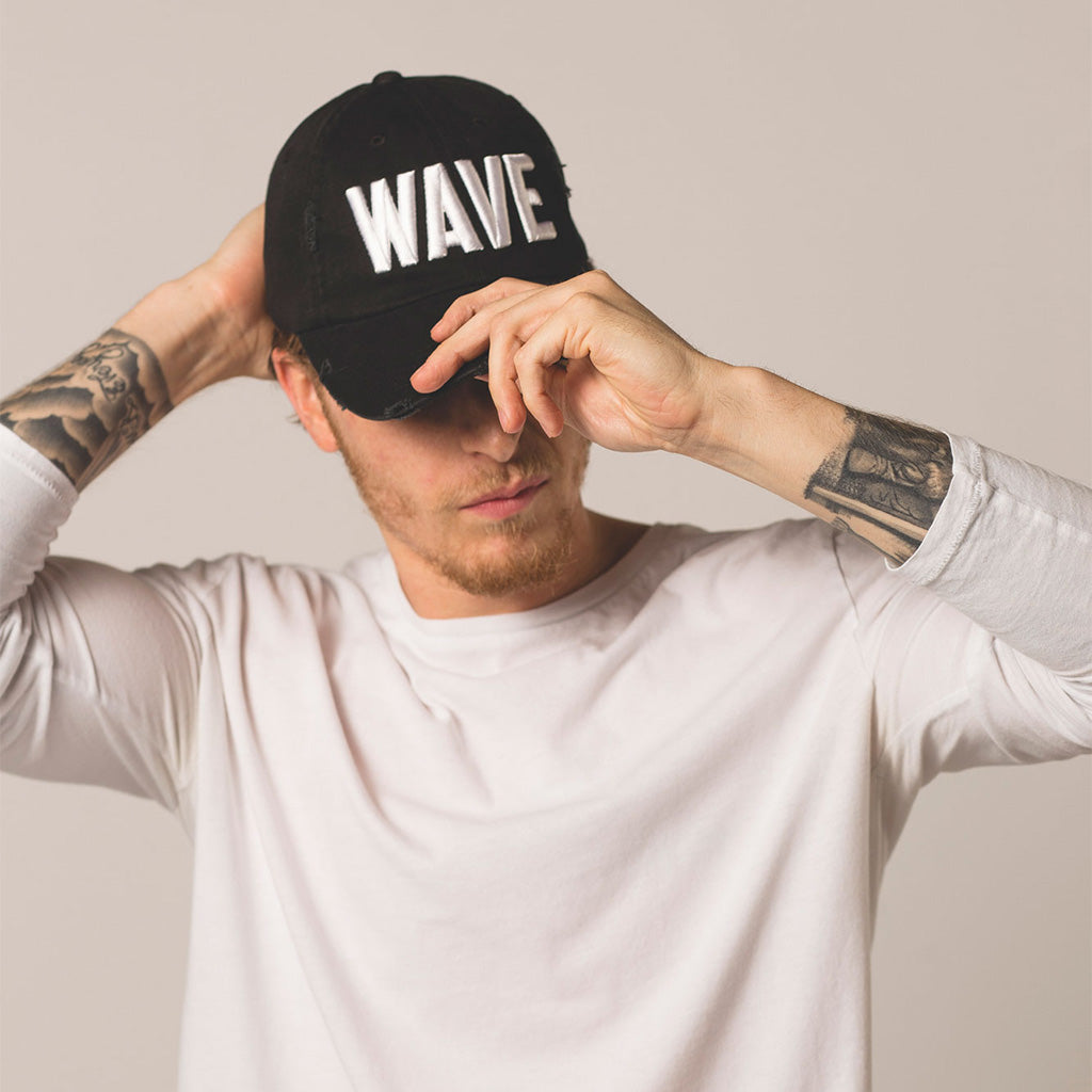 Wave Distressed Baseball Hat 29th State Apparel